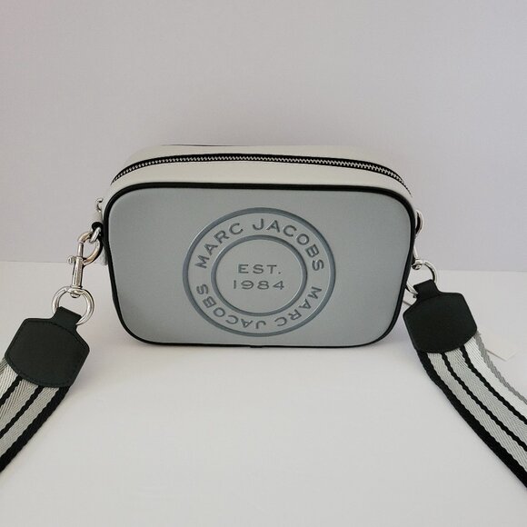 Marc Jacobs Flash Signet Camera Bag Crossbody Colorblock Leather Rock Grey Multi - Picture 1 of 7